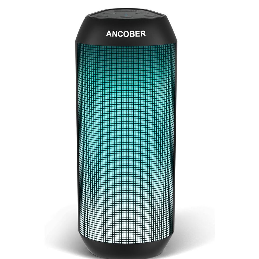 Bluetooth Speaker, Portable Wireless, HD Stereo Sound with LED Lights